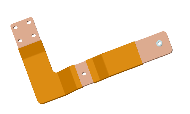 Hoja de barra colectora de cobre nichapado con conexiones Rivnut